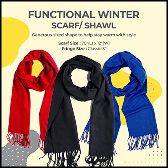 Super Soft Cashmere Feel Scarf Shawl Wrap Elegant Minimal Chic All Seasons - Picture 3 of 7